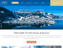 Tablet Screenshot of mwhotelsandresorts.com